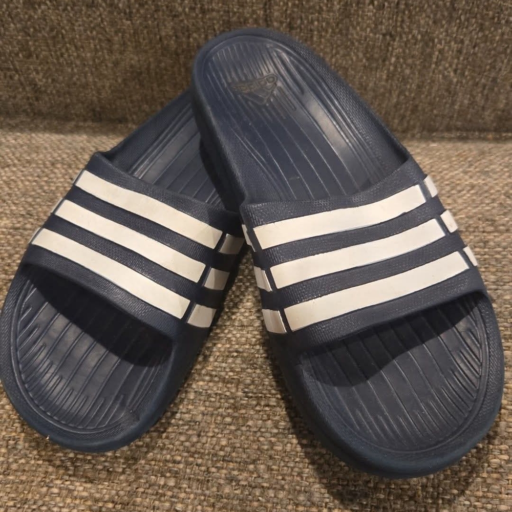 Adidas Boy's Dark Blue and White Sandals‎